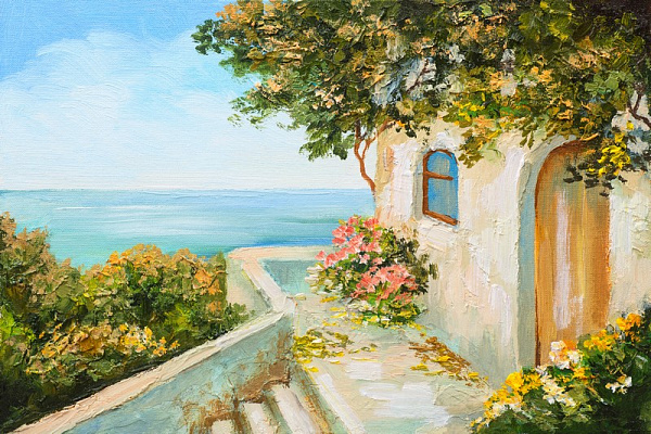 Картина Будиночок біля моря - Unknown Artist 