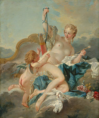 Картина Венера разоружает Амура - Буше Франсуа 