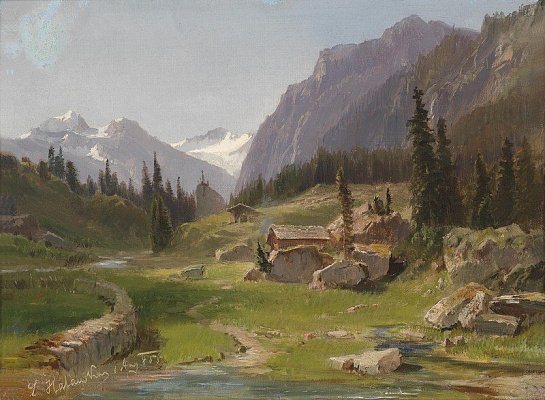 Картина Гірська ідилія - Халауська Людвіг 