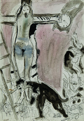 Картина Шагал Марк - Картины карандашом 