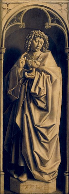 Картина Гентский алтарь. Иоанн Евангелист - Ван Эйк Ян 