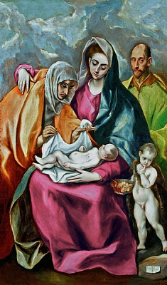 Картина Святе сімейство зі св.Анною та юним Іоанном Хрестителем (Толедо, Музей Санта Крус) - Ель Греко 