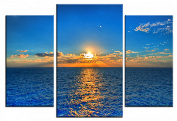 Картина Синій захід сонця 2 - З трьох частин 