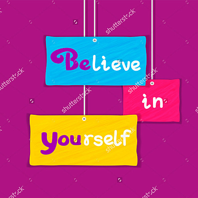 Картина "Believe in yourself" - Мотивационные постеры и плакаты 