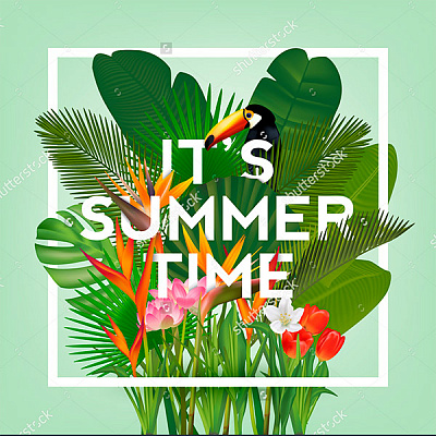 Картина "It's summertime" - Мотивационные постеры и плакаты 