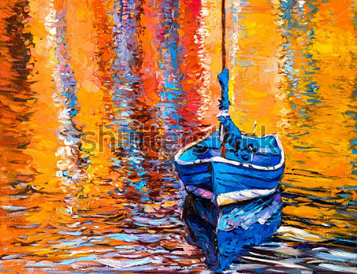 Картина Блакитний човен - Ніколов Івайло 