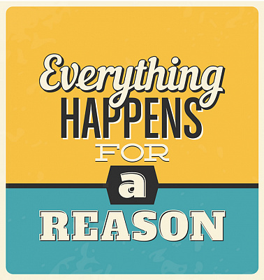 Картина "Everything happens" - Мотивационные постеры и плакаты 