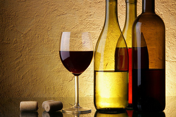 Картина Три бутылки вина - Еда-напитки 