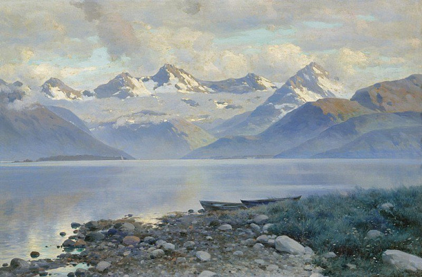 Картина Озеро в горах - Крыжицкий Константин 