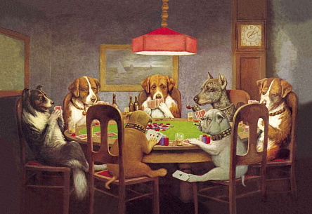 Кассиус Марцелл Кулидж - Собаки, играющие в покер