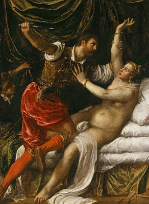 Картина Тарквиний и Лукреция - Вечеллио Тициан 