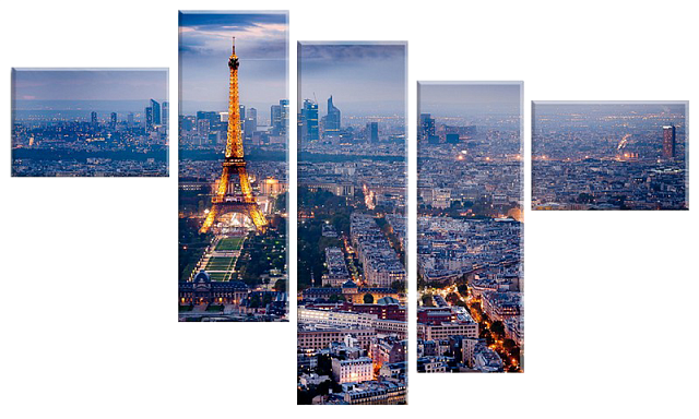 Картина Вечер в Париже - Из пяти частей 
