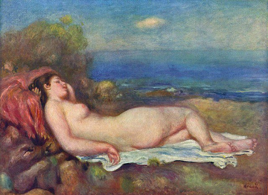 Картина Спляча біля моря - Ренуар П'єр Огюст 