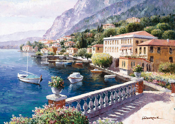 Картина Італія, Вілла на озері Комо - Сун Сем Парк 
