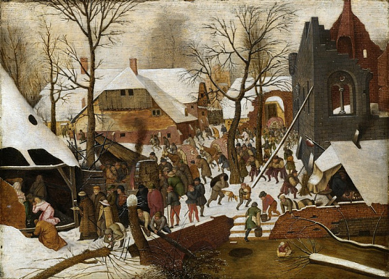 Картина Поклонение волхвов зимой - Брейгель Питер Младший 