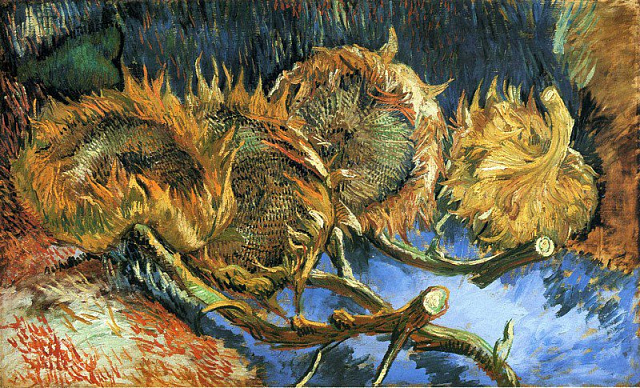 Картина Натюрморт с четырьмя подсолнухами - Ван Гог Винсент 