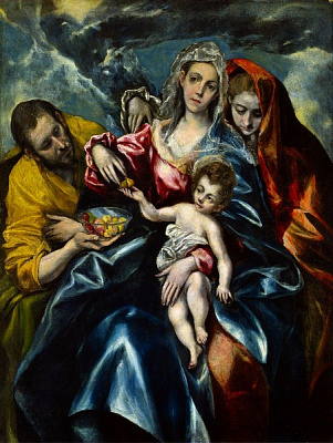Картина Святое семейство со св.Марией Магдалиной - Эль Греко 