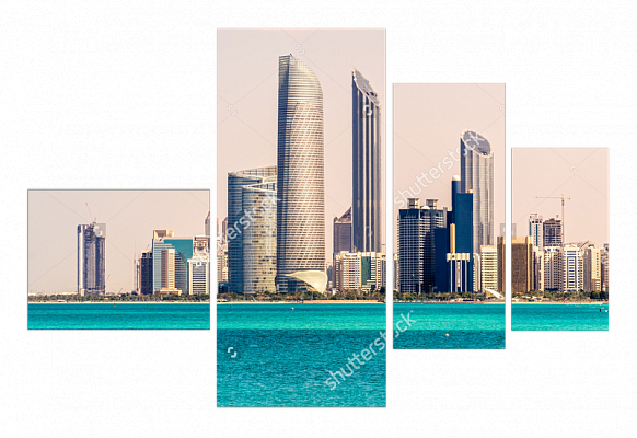 Картина Панорама Абу-Даби - Из четырех частей 