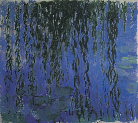 Картина Водяные лилии и ветви плакучей ивы - Моне Клод 