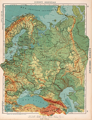 Картина Карта Европы 1921г - Карты на стену 