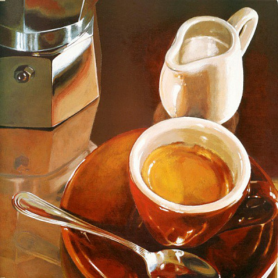 Картина Ланди Федерико - Кофе с молоком - Картины для кафе 