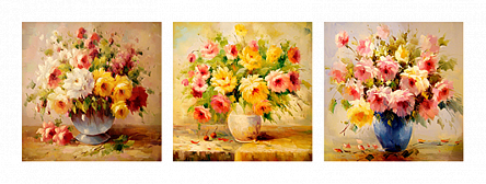 Цветочное настроение. Триптих
