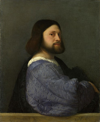 Картина Портрет мужчины в стёганой одежде - Вечеллио Тициан 