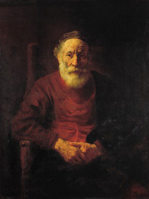 Картина Портрет старого в червоному - Рембрандт ван Рейн 