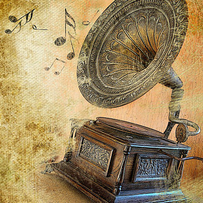 Картина Винтажный граммофон - Музыка 