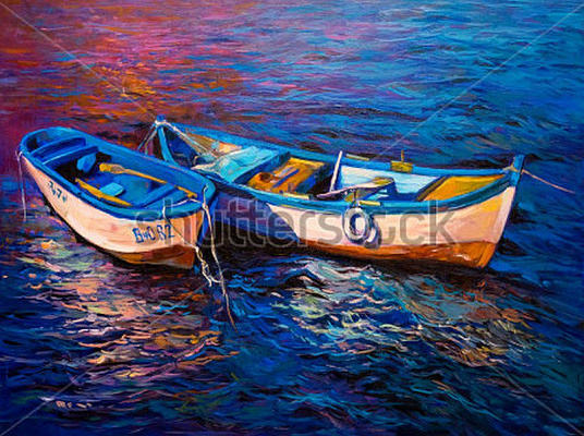 Картина Рыбацкие лодки - Николов Ивайло  