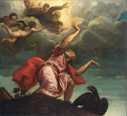 Картина Святой Иоанн Евангелист на Патмосе - Вечеллио Тициан 