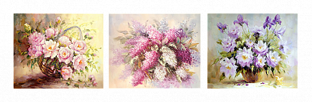 Нежные букеты. Триптих