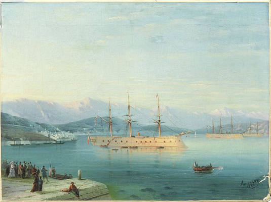 Картина Французские корабли отплывают из Черного моря - Айвазовский Иван 