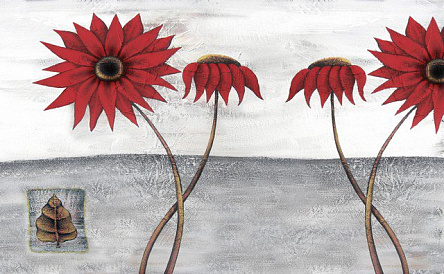 Гербери червоні