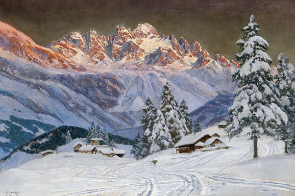 Картина Зимние Альпы 2 - Арнеггер Алоиз 