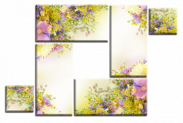 Картина Польові квіти. Модульна - Інші модульні картини 