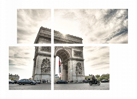 Картина Триумфальная арка в Париже - Из четырех частей 