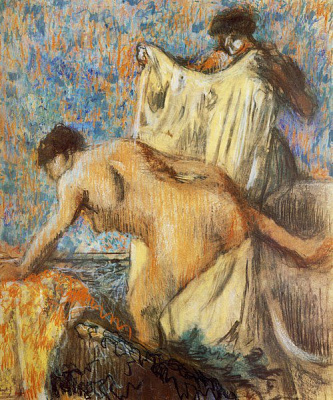 Картина Жінка виходить з ванни - Дега Едгар 