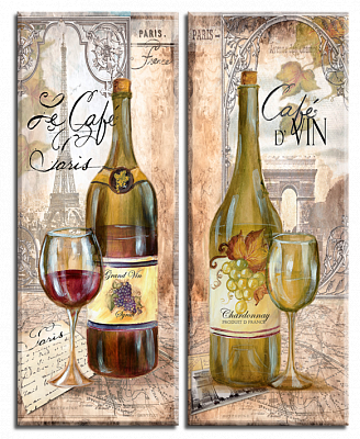 Картина Французское вино - Другие модульные картины 