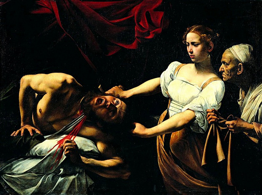 Картина Юдифь убивающая Олоферна - Караваджо Микеланджело  
