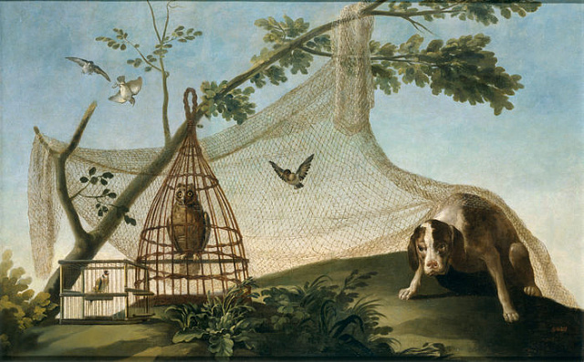 Картина Охота с приманкой - Гойя Франсиско 