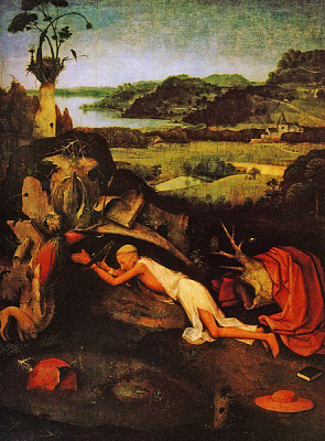 Картина Молитва Св. Иеронима - Босх Иероним 