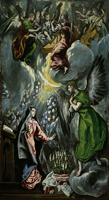 Картина Благовещение 2 (Мадрид, Музей Тиссена-Борнемисы) - Эль Греко 