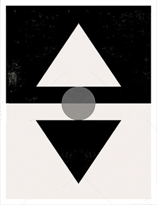 Картина Черно-белые треугольники - Канате 