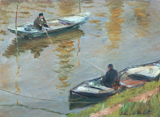Картина Два рыболова - Моне Клод 