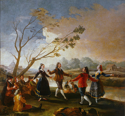 Картина Танцы на берегах Мансанареса - Гойя Франсиско 