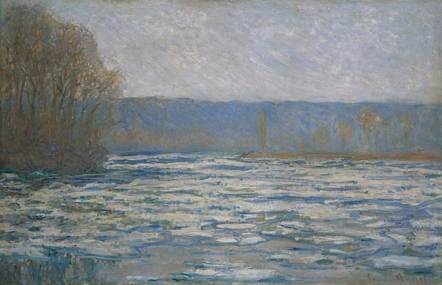 Картина Льдины на Сене около Беннекур - Моне Клод 