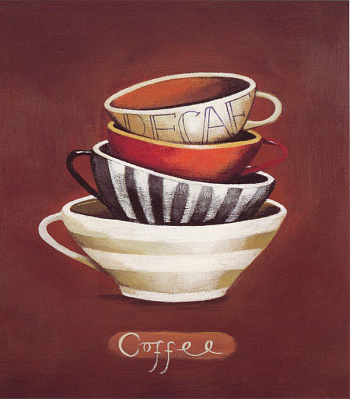 Картина Кофейные чашки - Неизвестный художник 