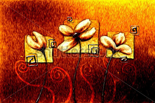 Картина Абстрактные цветы 5 - Кулик Рафал  