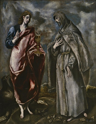 Картина Св.Іоан Євангеліст і св.Франциськ (Мадрид, Прадо) - Ель Греко 
